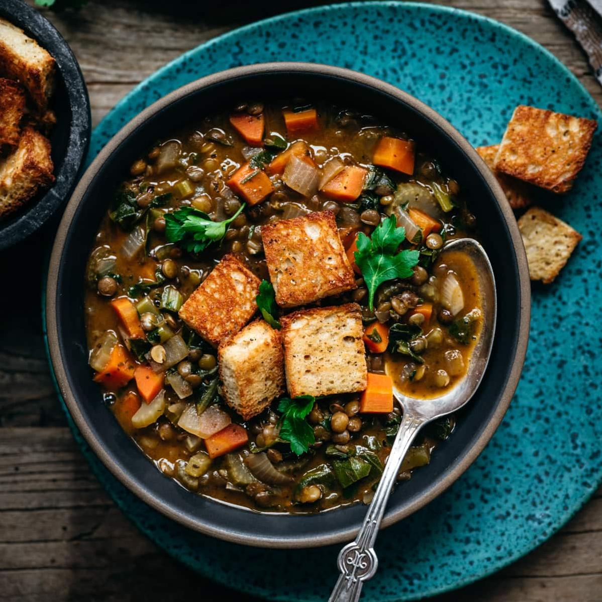  A hearty meal in a bowl – Lentil Tofu Soup