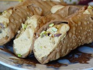  A mouthwatering pile-up of pumpkin pistachio cannoli