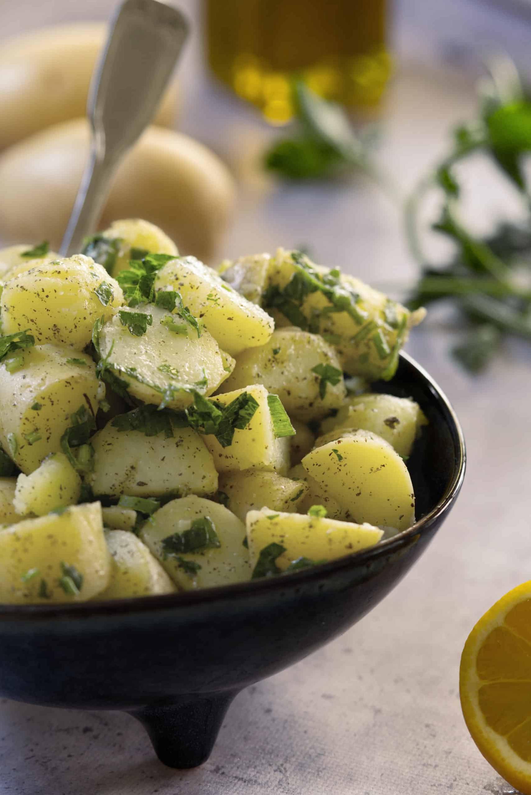  A simple yet flavorful twist on classic potato salad.