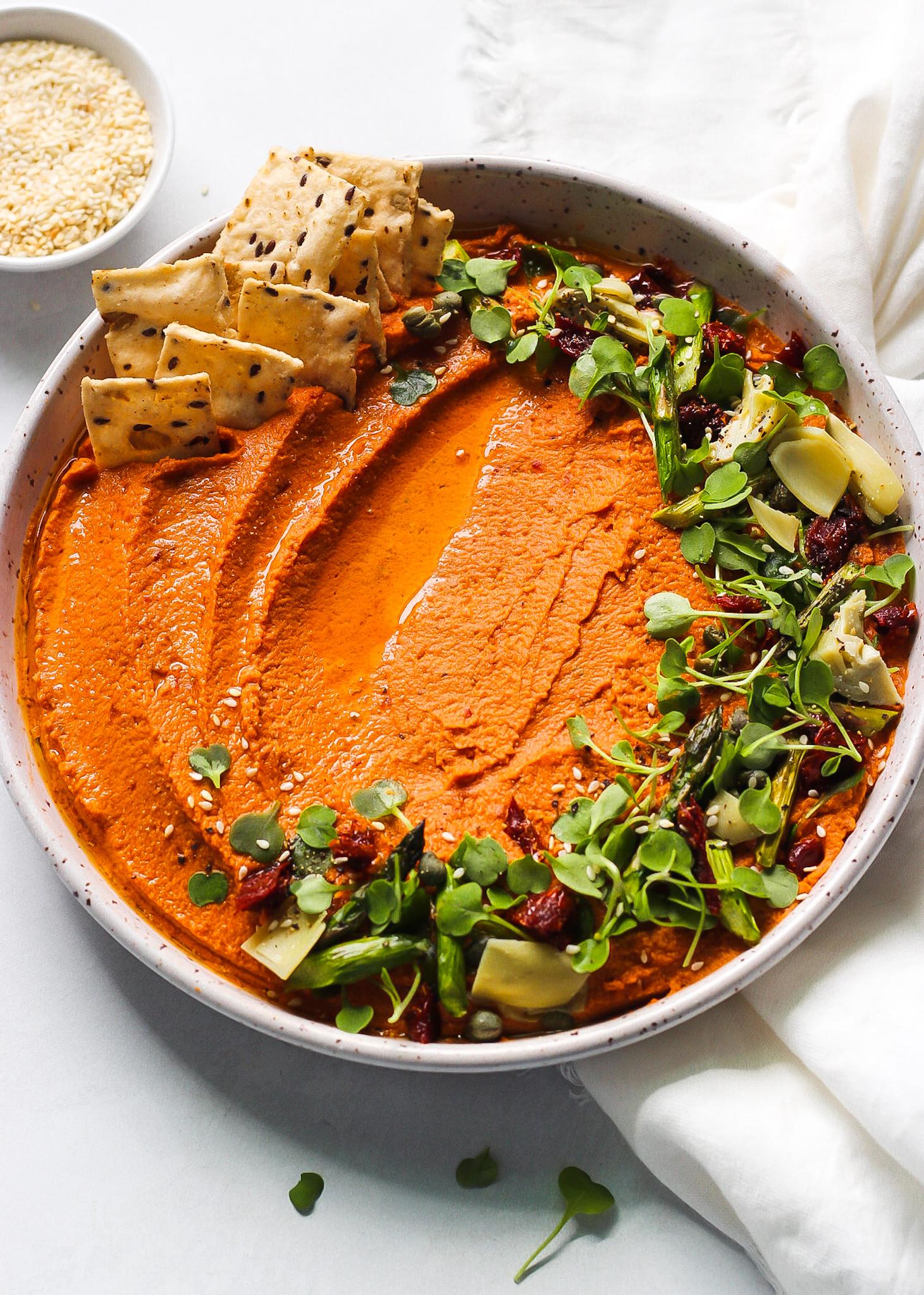  Add a spicy twist to your homemade pita bread and pair it with our sun-dried tomato hummus!