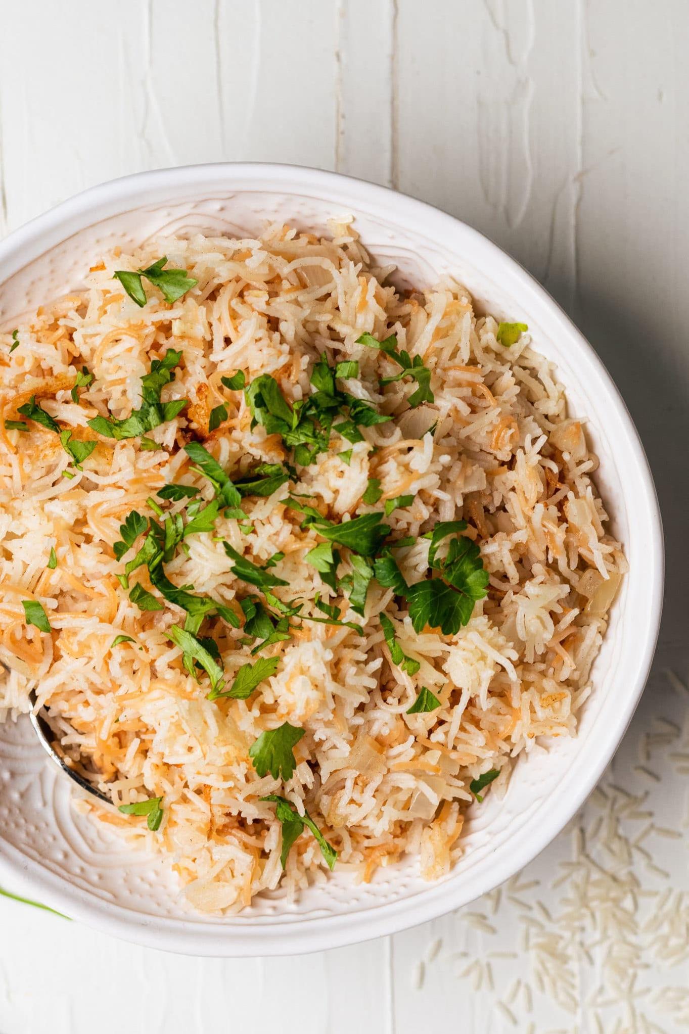 Add some color to your plate with this vibrant rice pilaf.
