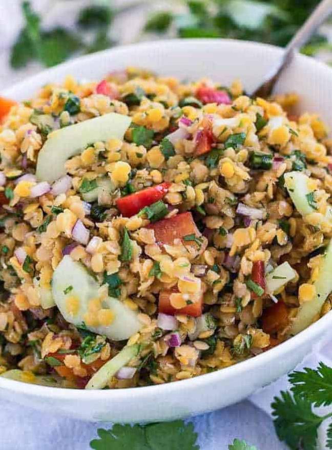  Adding to my list of favorite salads – this red lentil salad!