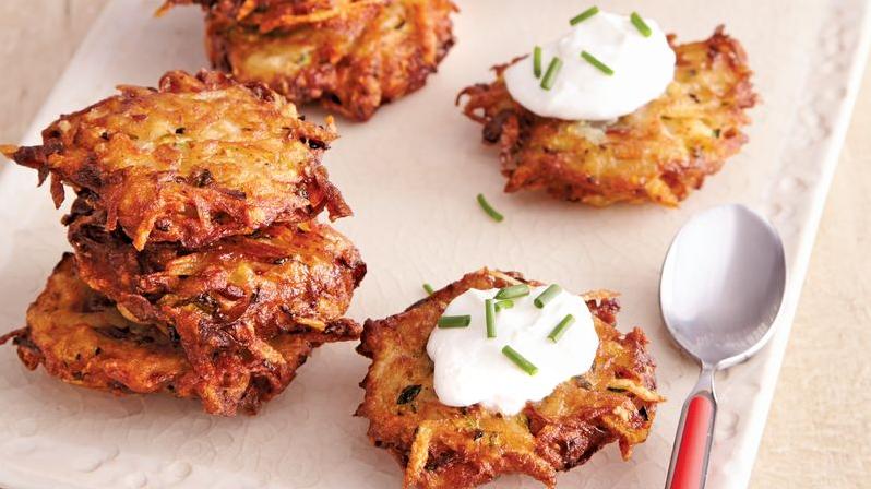  An Israeli twist on a beloved Jewish dish - these latkes are the perfect combo of savory and satisfying.