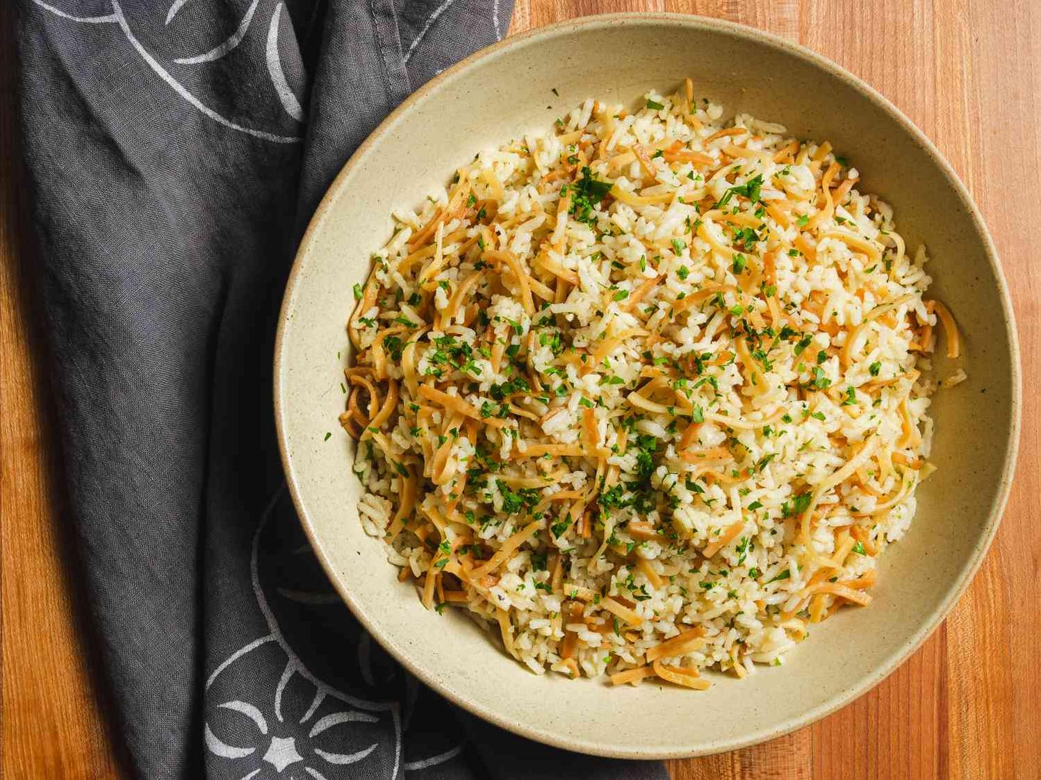  Aromatic spices enhance the flavors of this delicious Armenian pilaf.