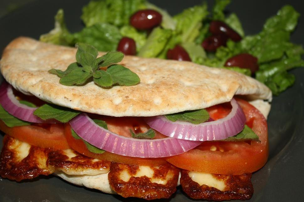  Bite into the savory goodness of our halloumi sandwich!