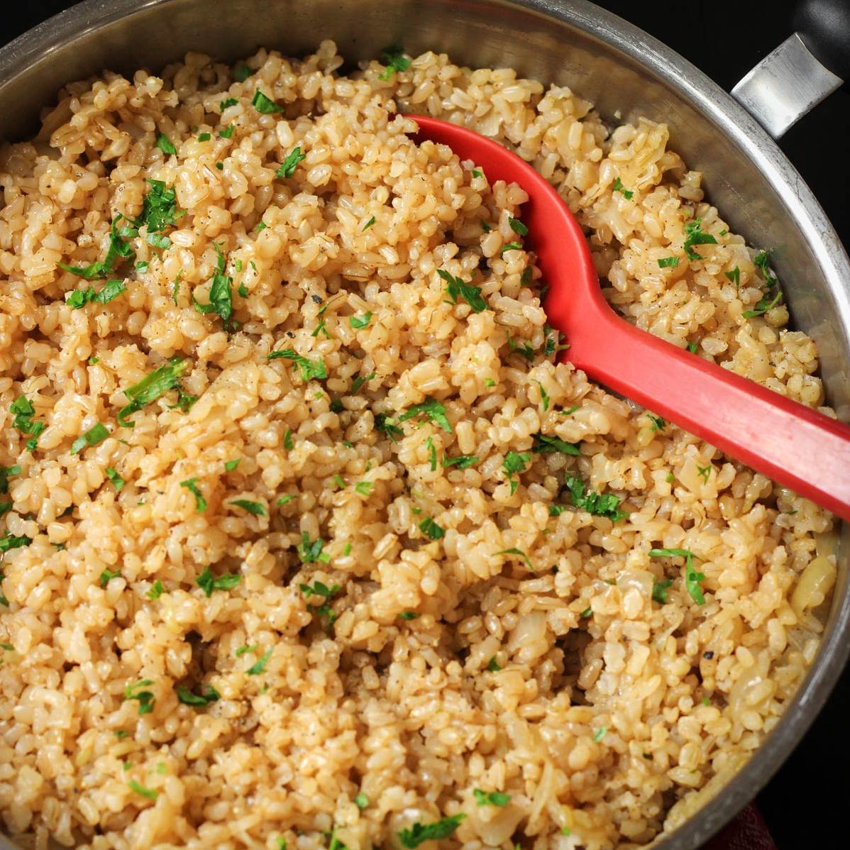 Simple and Nutritious Brown Jasmine Rice Pilaf Recipe
