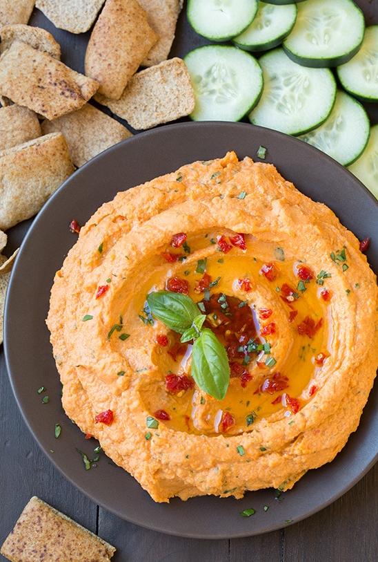  Dig into our new recipe, Sun-Dried Tomato Hummus, and enjoy the tangy taste of the Mediterranean.