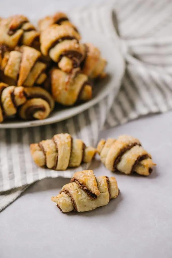 Each Rugelach has a crispy outer layer that