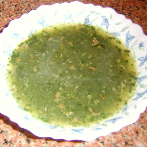 Egyptian Molokheya (Green Spinach-Like Soup)