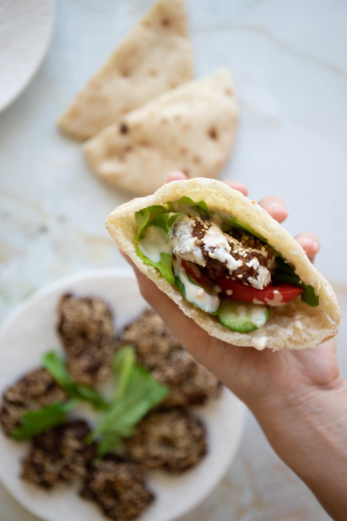  Filled with nutritious ingredients, these falafel are a great source of protein.