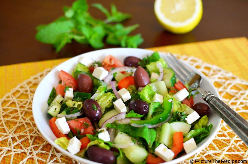  Fresh tomatoes, cucumbers, onions, and herbs, all tossed together to make this delightful salad.