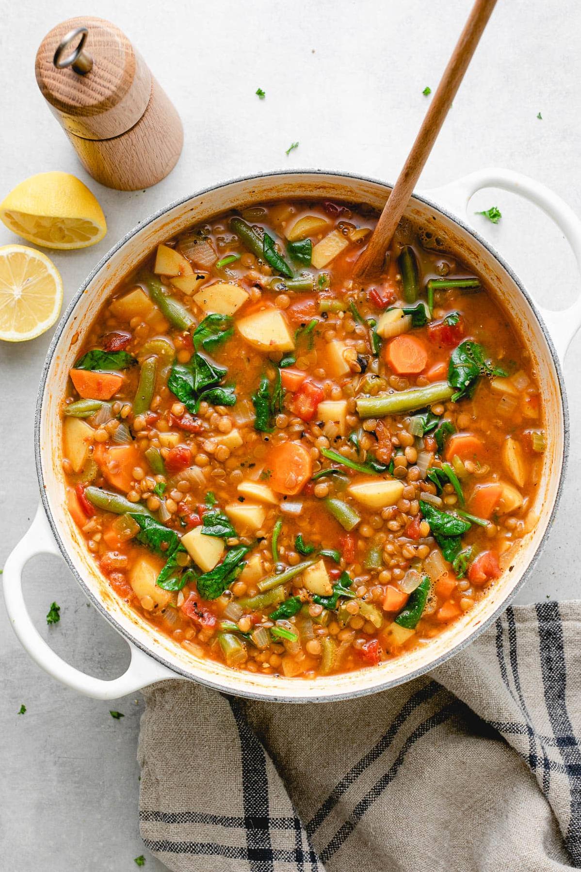  Get a taste of the Mediterranean with every spoonful – Lentil Tofu Soup