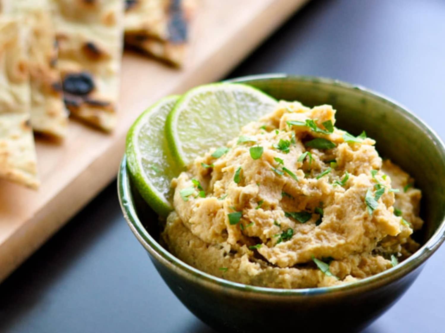  Get your healthy dose of protein and spice with this jalapeno and lime hummus.