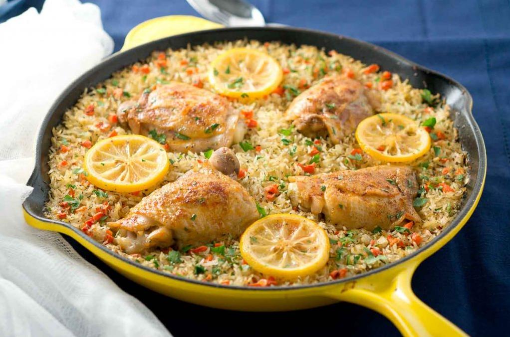  Going beyond a simple chicken and rice dish, the Mediterranean spices, herbs, and vegetables blend together to create a truly unmatched flavor profile that's impressive and healthy.