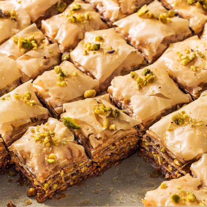  Indulge in a bite of heaven with our pistachio baklava!