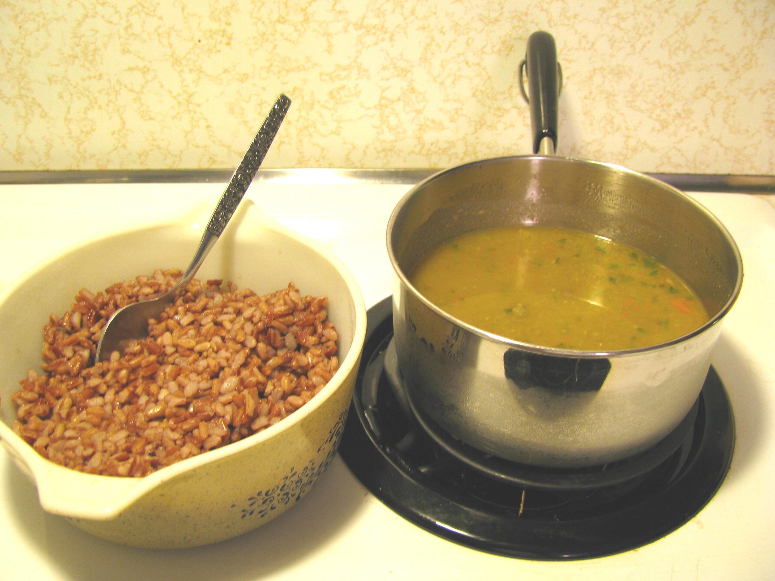 Lentil Soup With Red Yeast Rice