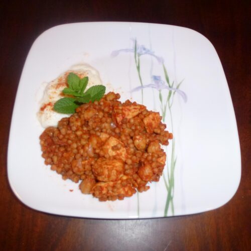 Maftoul With Chicken - Middle Eastern (Israeli Cous Cous)