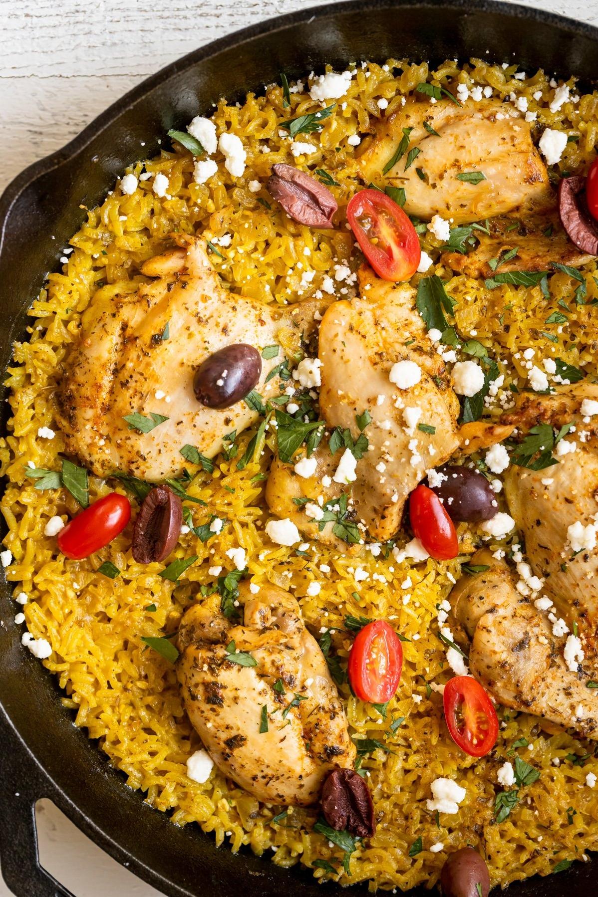 Mediterranean Chicken and Rice Pilaf