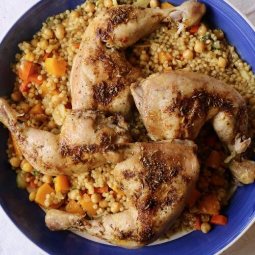 Middle Eastern Chicken With Moghrabieh Couscous