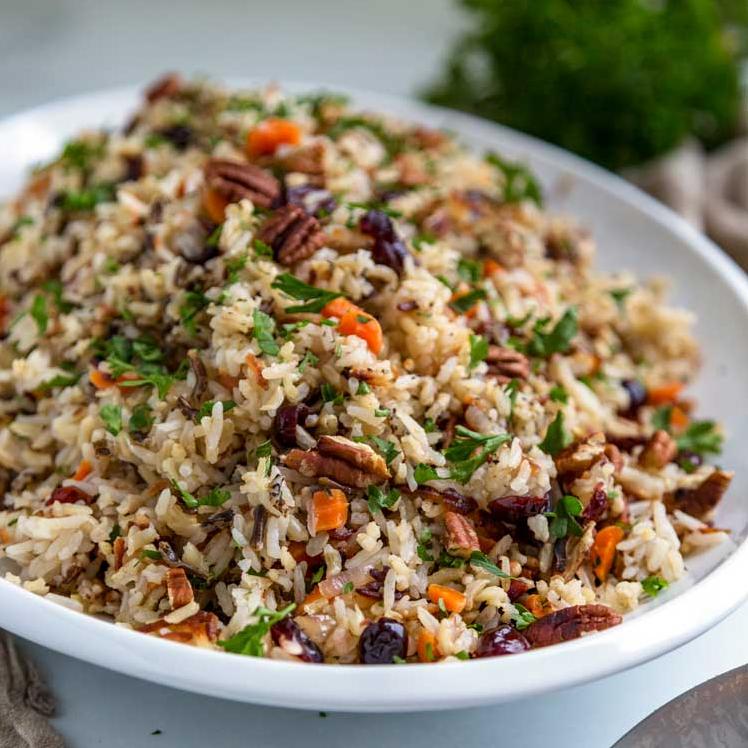  My wild rice mix pilaf is a feast for the eyes as well.