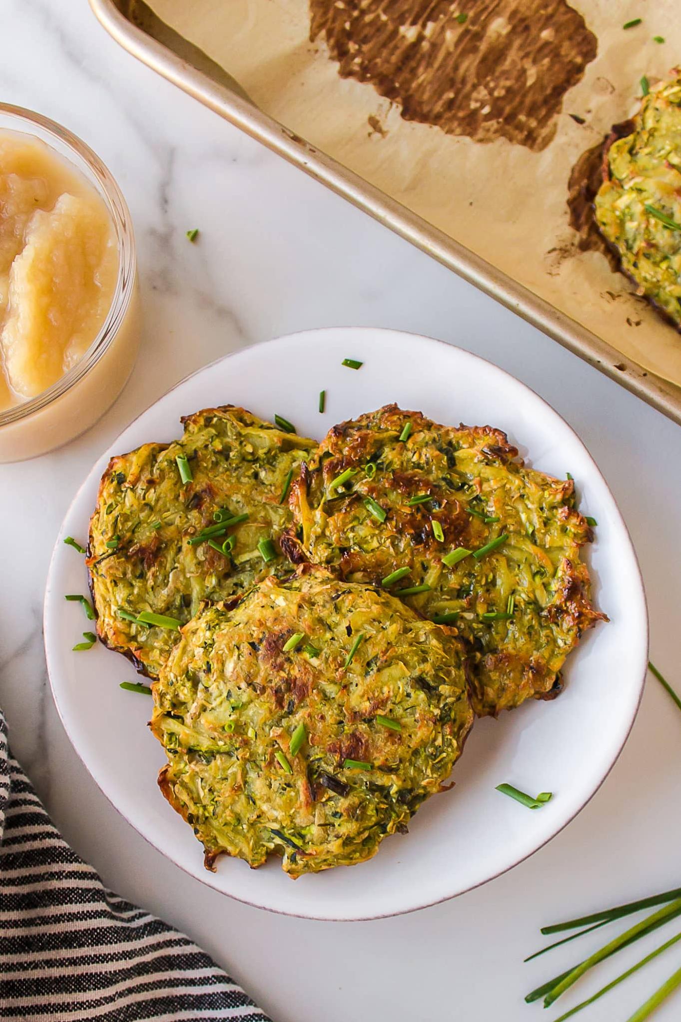 Perfectly crispy on the outside, soft and chewy on the inside - these baked latkes are too good to resist.