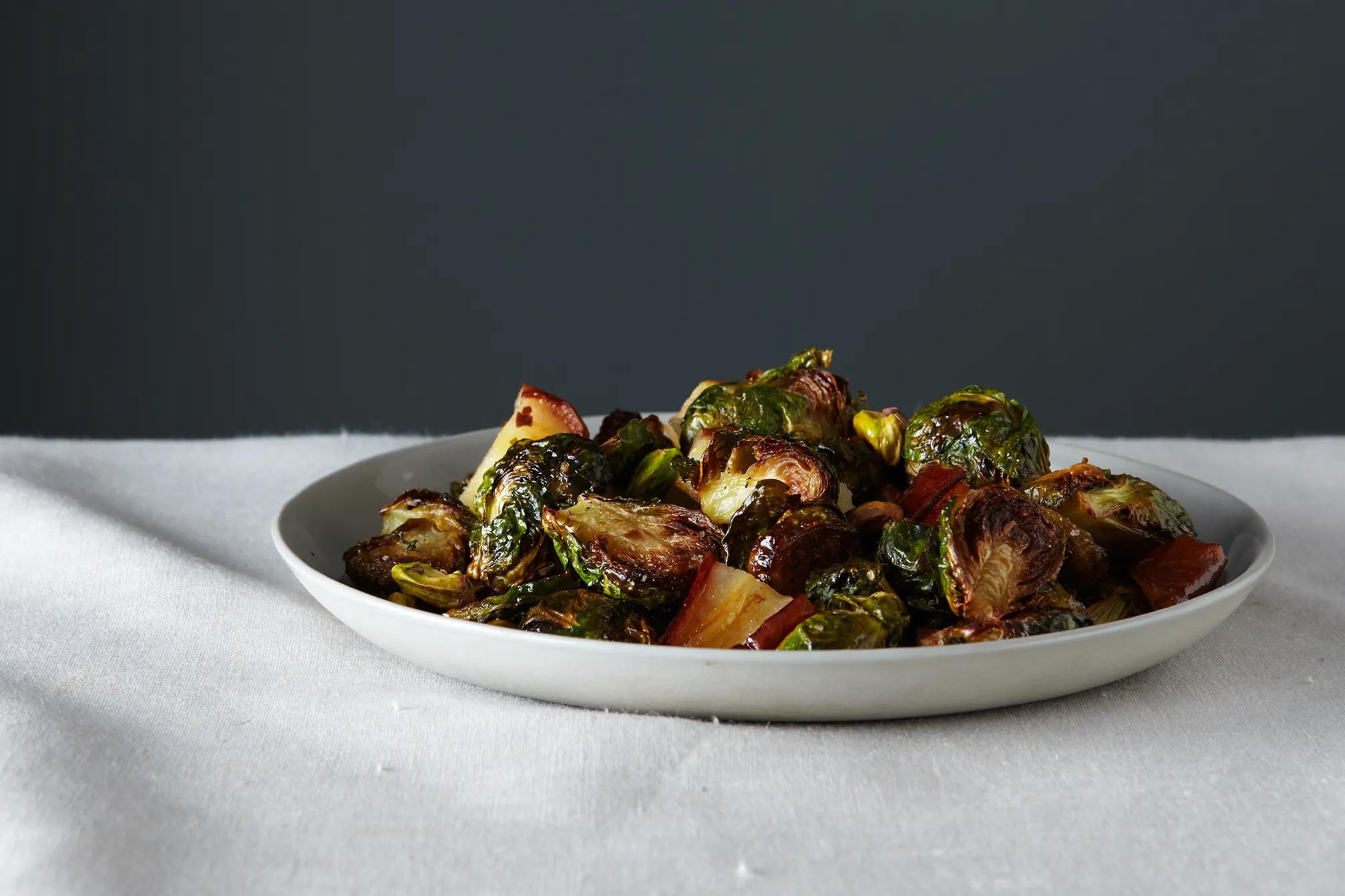  Perfectly roasted Brussel sprouts with a sweet and savory twist