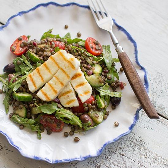  Perfectly tender cooked lentils, paired with crunchy lettuce and cherry tomatoes make for a delicious and healthy meal.