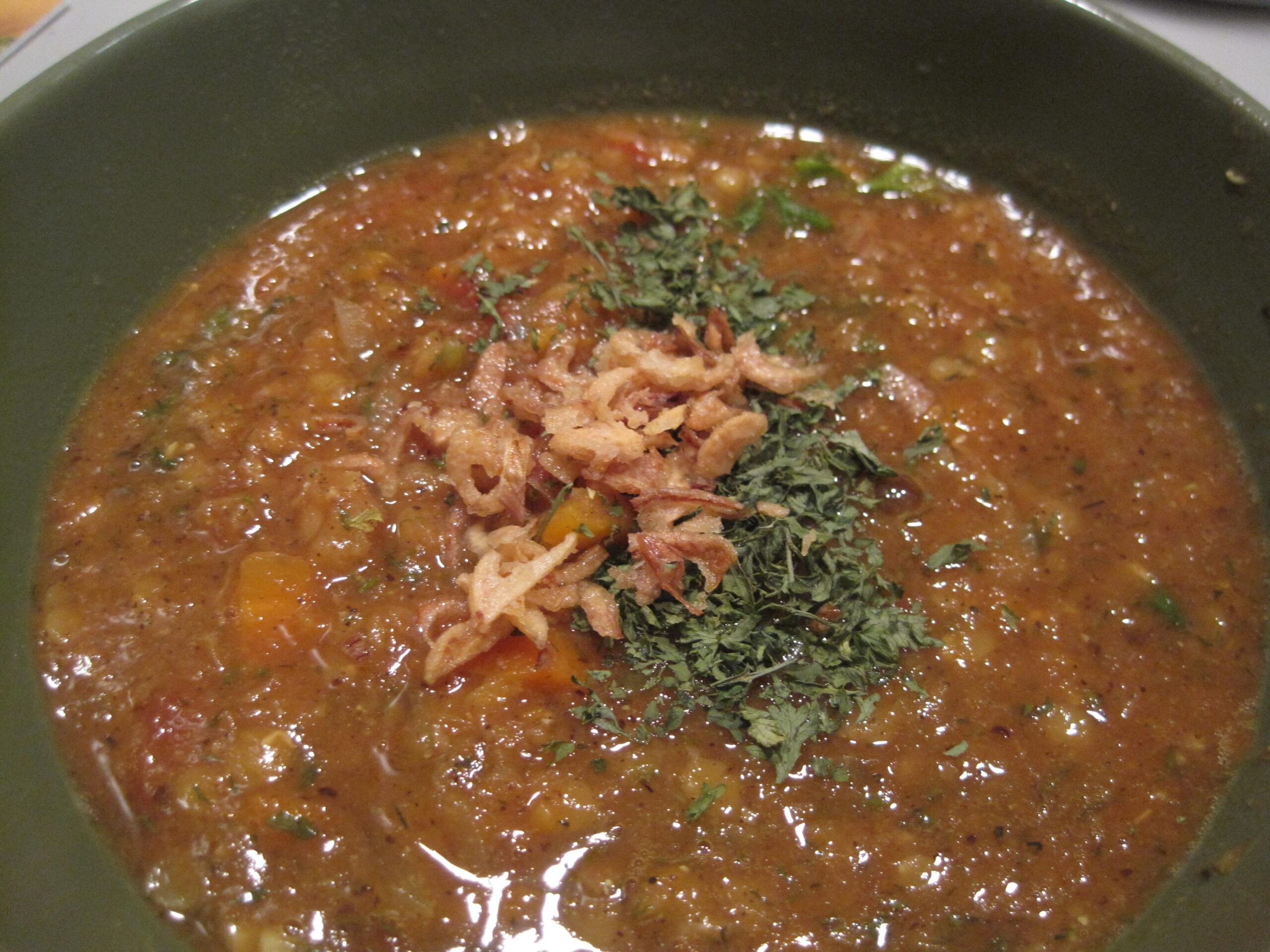 Persian-Style Red Lentil and Tomato Soup