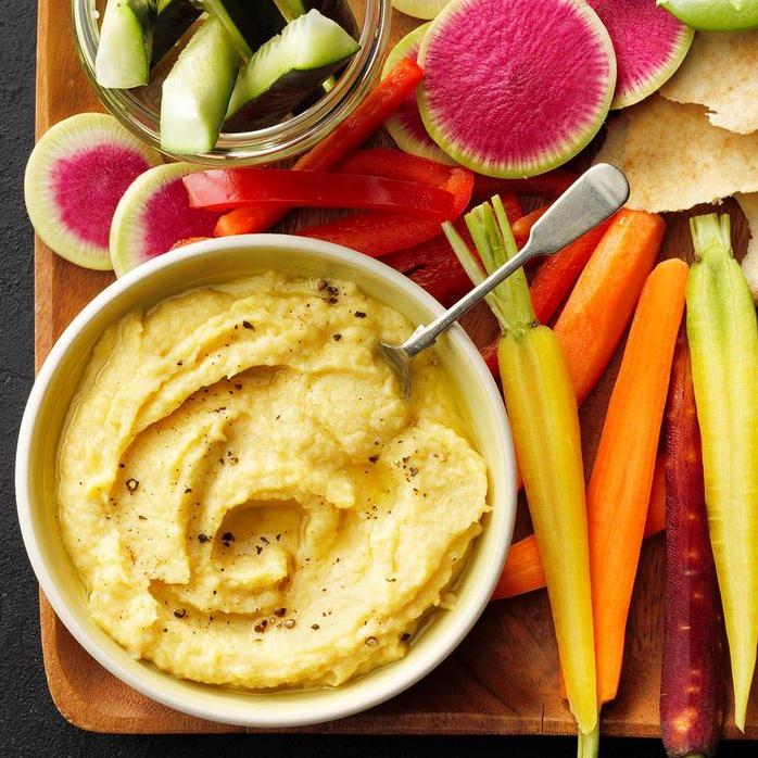  Smooth and creamy, this hummus is the perfect snack!