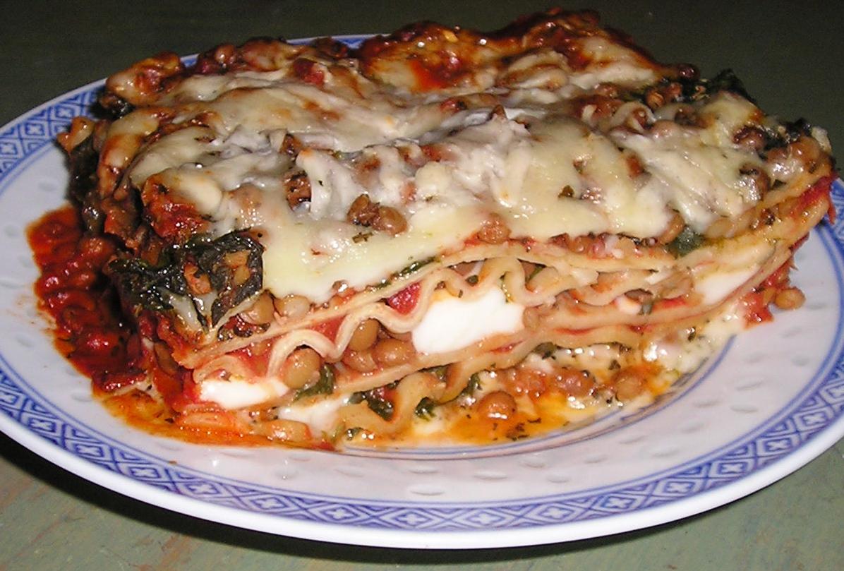 Spinach & Lentil Lasagna