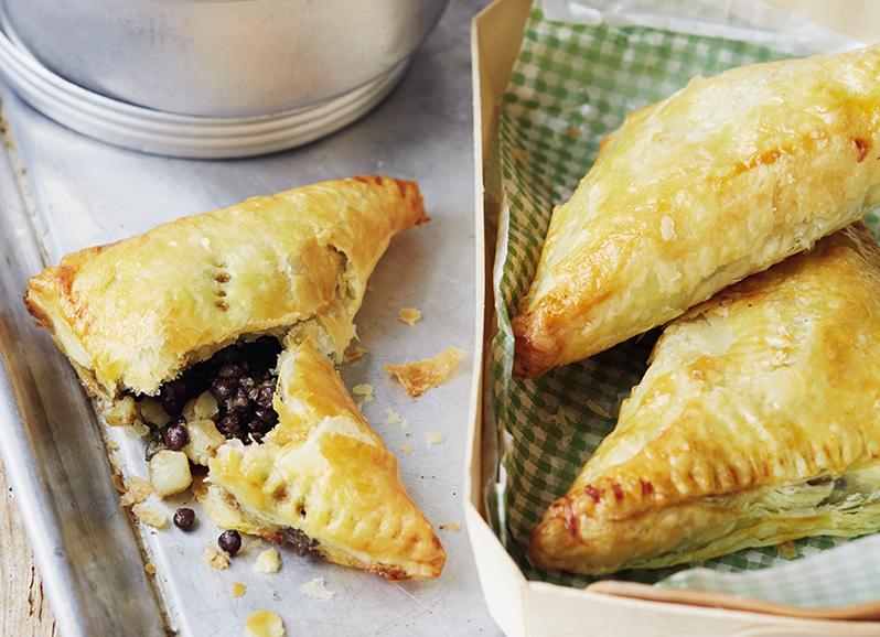  Take a bite out of these golden and flaky Lentil Pasties.