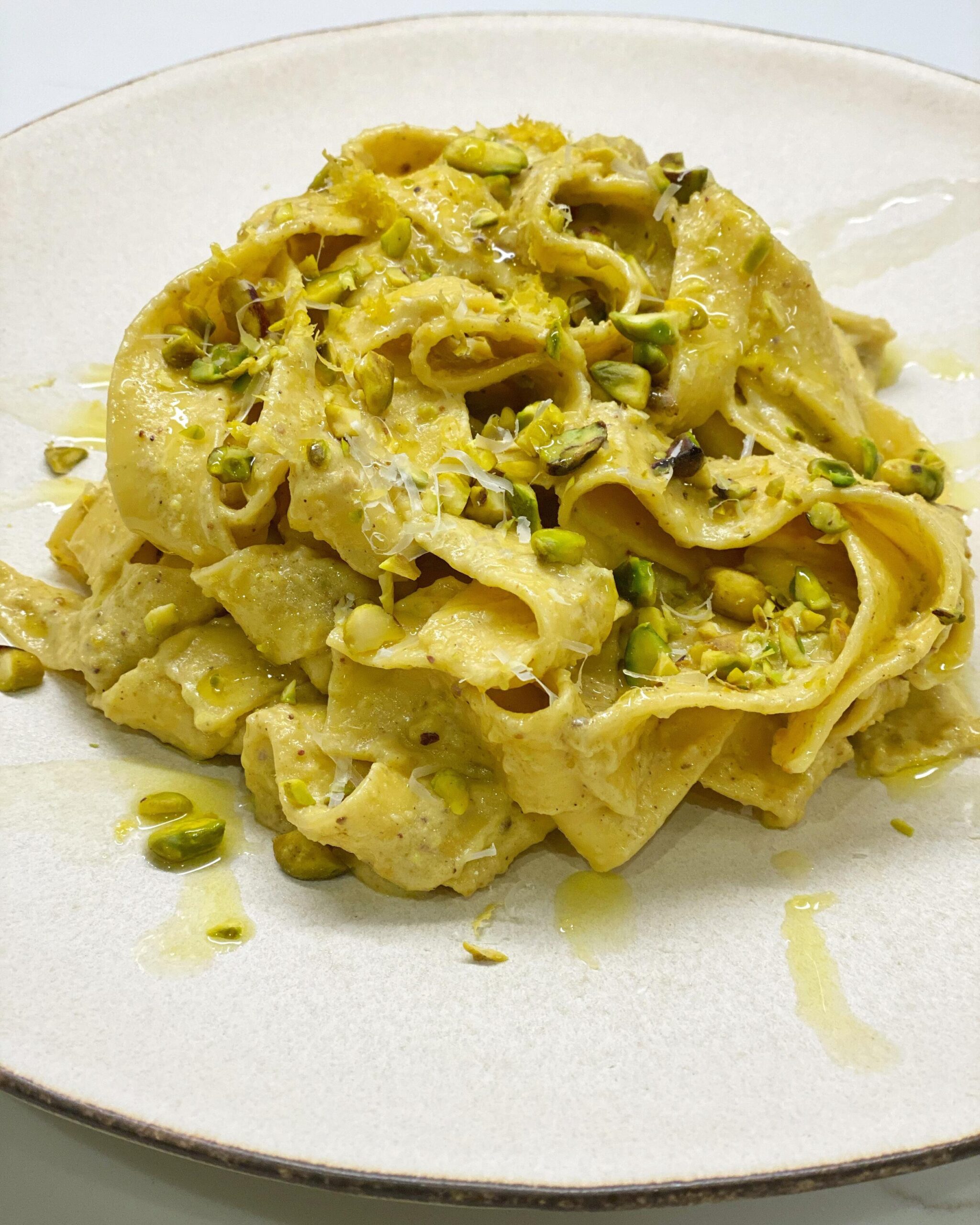  Take your taste buds on a trip to the Middle East with the flavors of creamy pistachio sauce.
