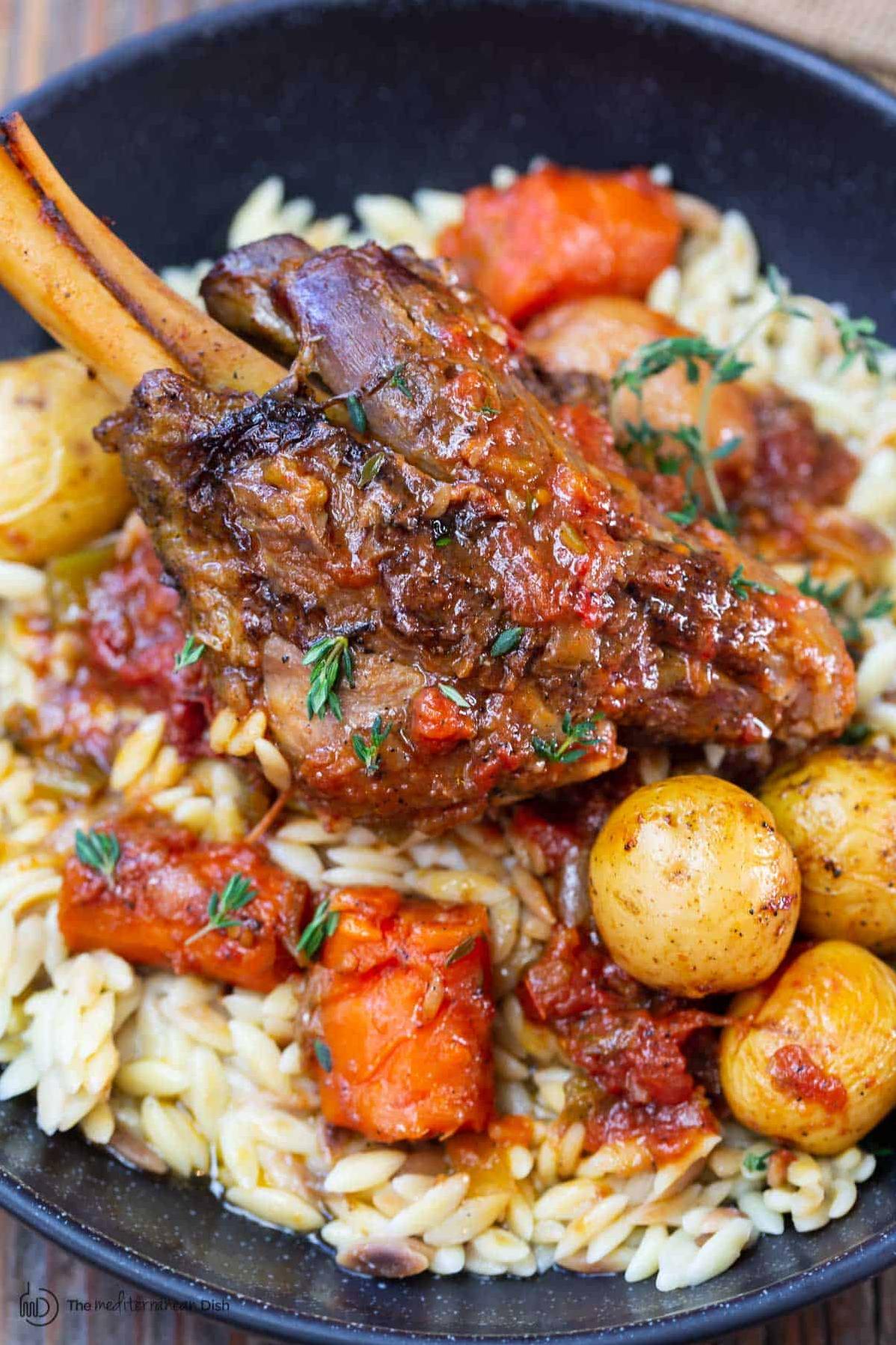  Tender lamb shanks braised to perfection with a savory Turkish-style sauce.