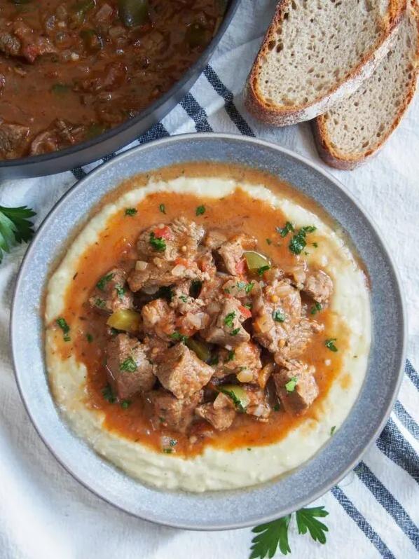 The creamy eggplant puree on top of this dish adds an explosion of flavor and a layer of sophistication.