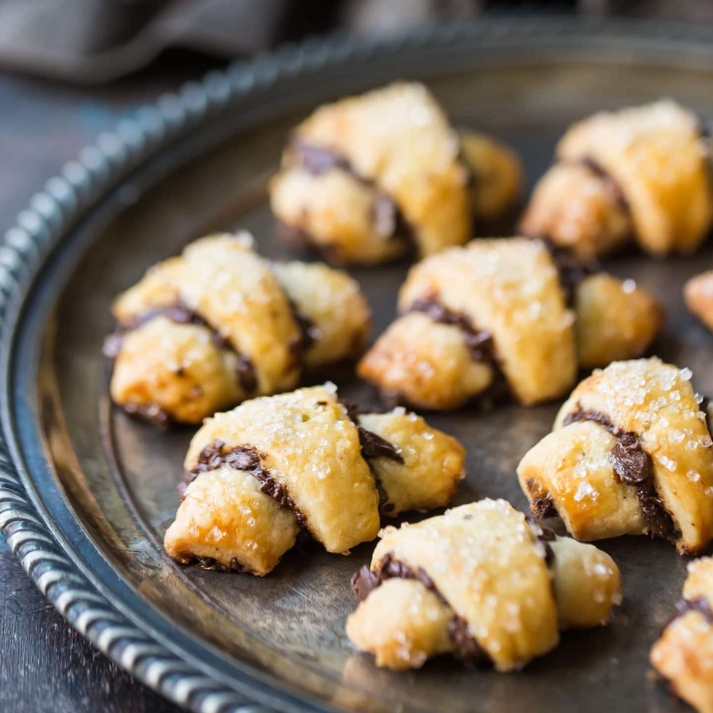  The perfect balance of sweet and rich flavors, one bite of these mini rugelach will leave you craving for more.