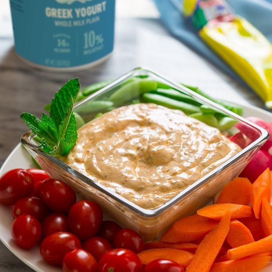  The perfect condiment for grilled meat or roasted veggies: harissa yogurt sauce.