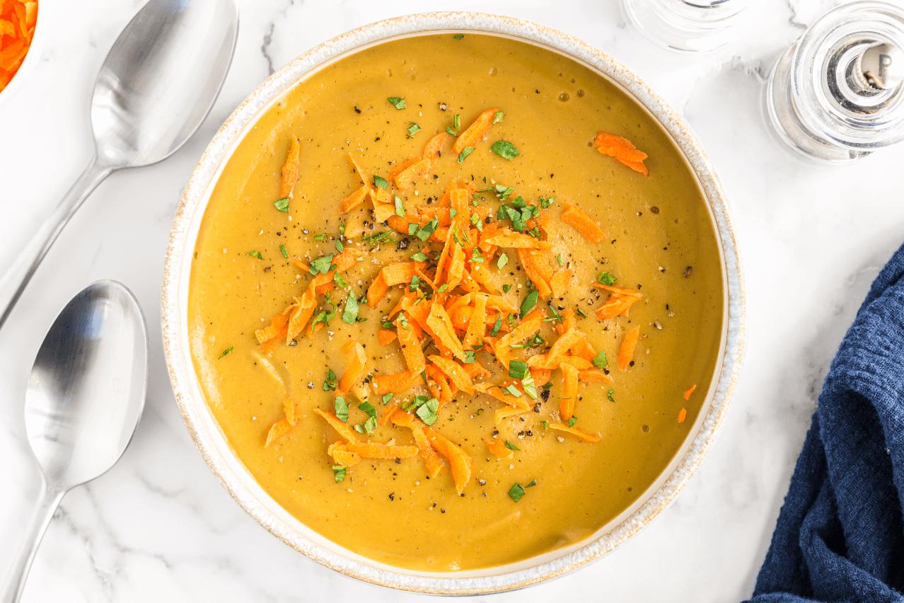  The vibrant color of the soup is just as pleasing to the eyes as it is to the taste buds.