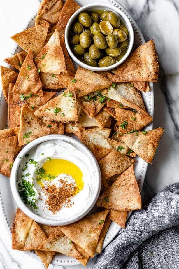  These homemade pita chips are a healthier and tastier alternative to store-bought chips