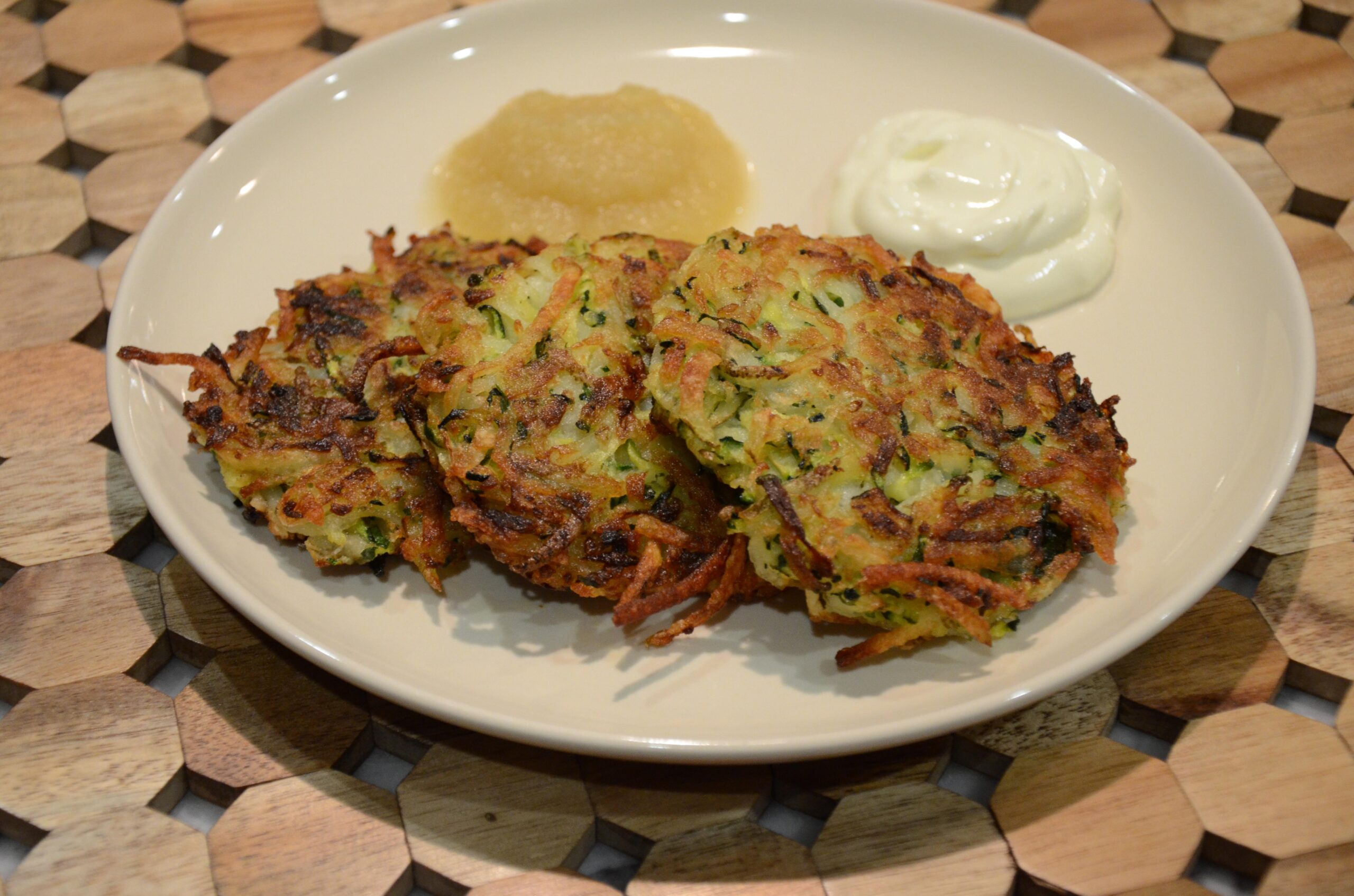 These latkes are packed with veggies, but you'll never guess by how delicious they are.