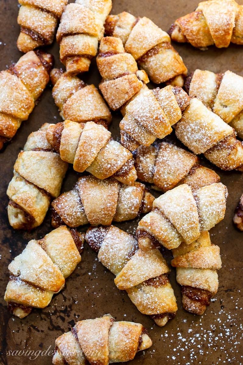  These rugelach cookies are perfect for enjoying with a cup of tea or coffee.