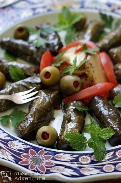  These stuffed grape leaves are as delicious as they are photogenic.