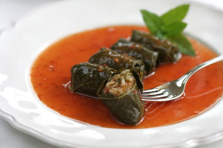  These stuffed vine leaves are a delight for the palate and the eyes.