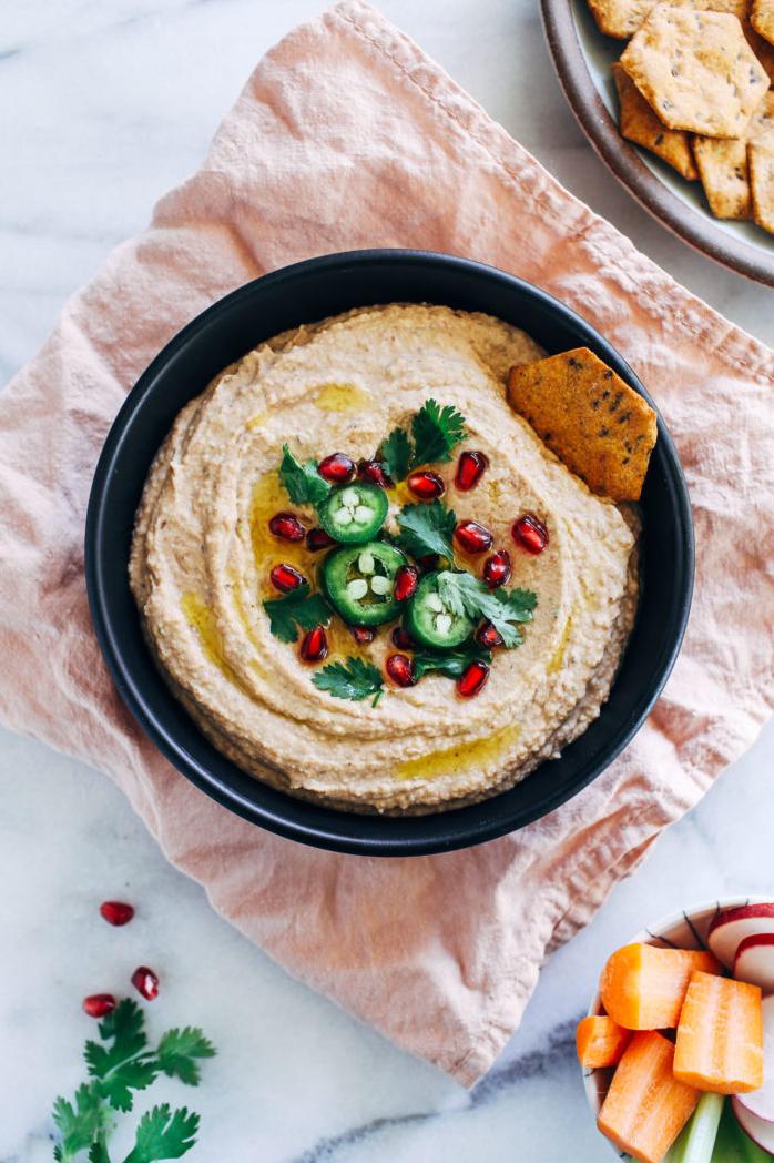  This Black-Eyed Pea Hummus is a flavorful spin on the classic chickpea dip.