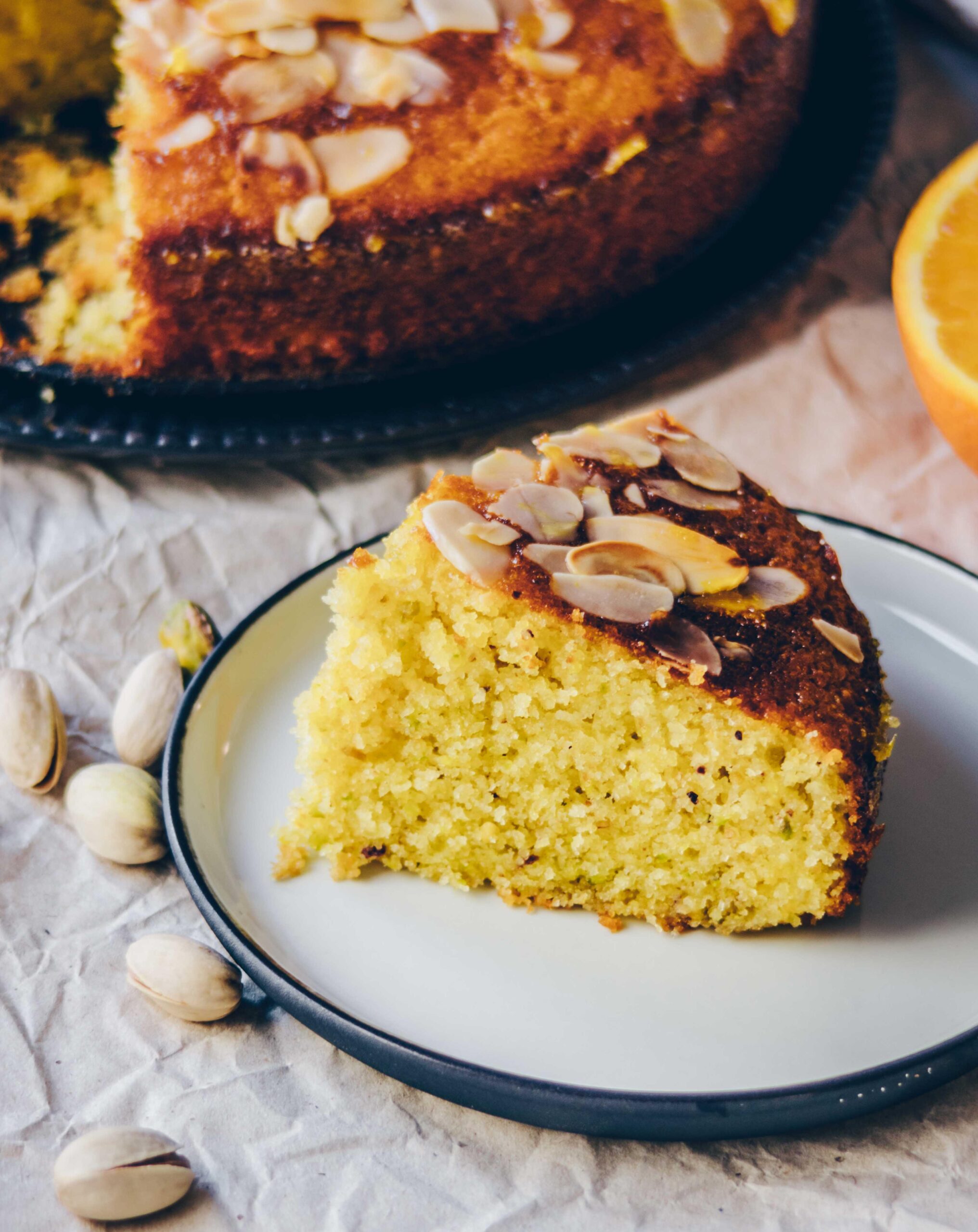  This cake is not too sweet, but perfectly balanced with a delightful citrus flavor
