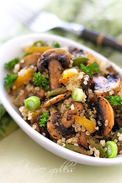  This gluten-free Asian Quinoa and Mushroom Pilaf recipe will become a staple in your home faster than you can say, 