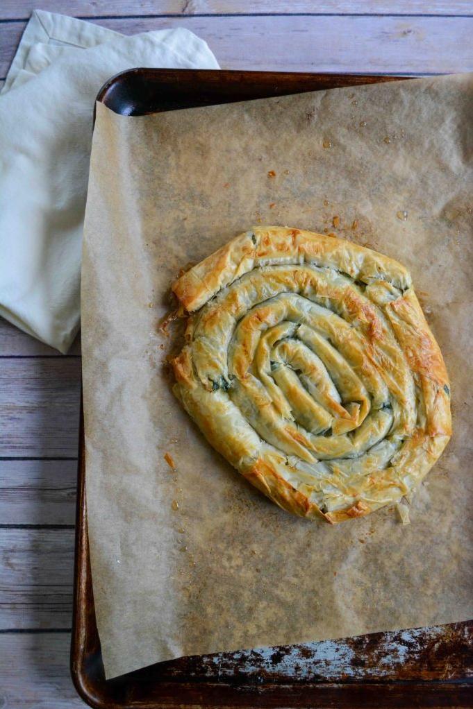  This savory pastry is perfectly flaky and loaded with healthy greens.