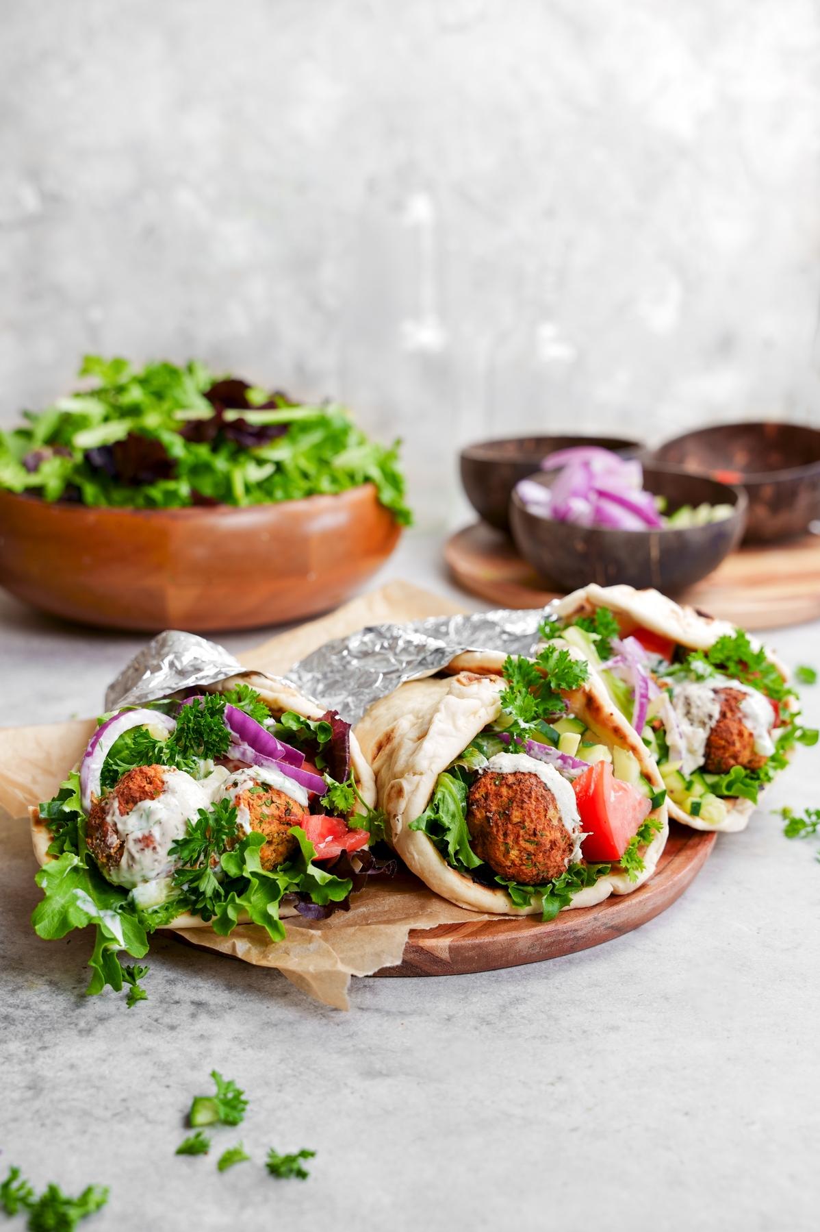  Top your gyro with our Napa Goat Ranch Easy Gyro or Falafel Sauce for a burst of flavor.