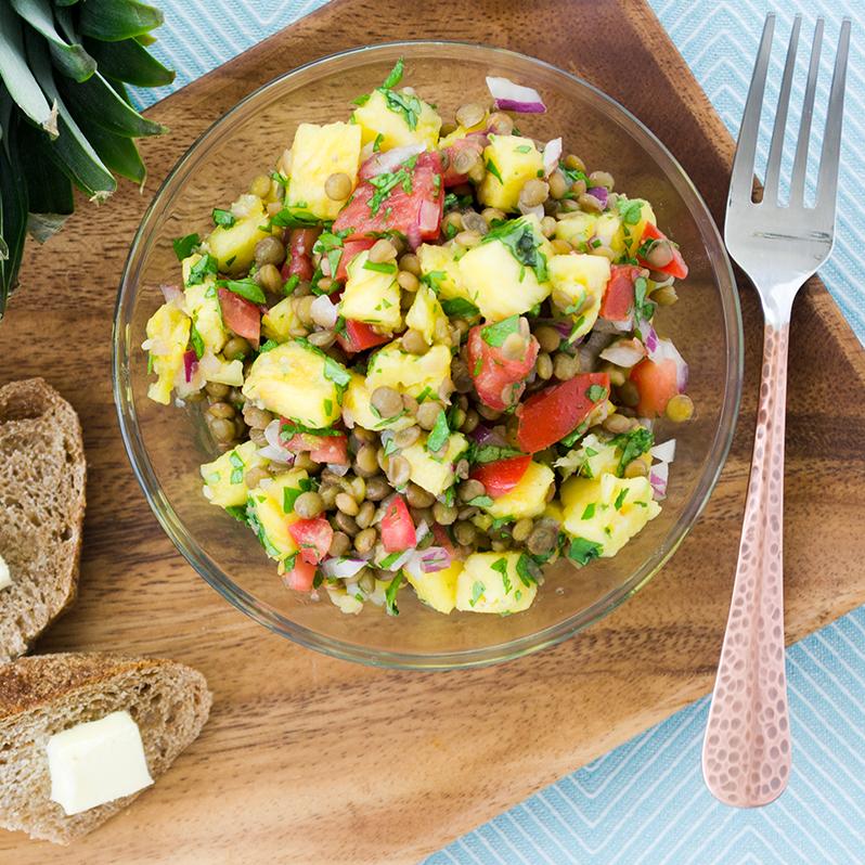 Delicious and Healthy Tropical Lentil Summer Salad Recipe
