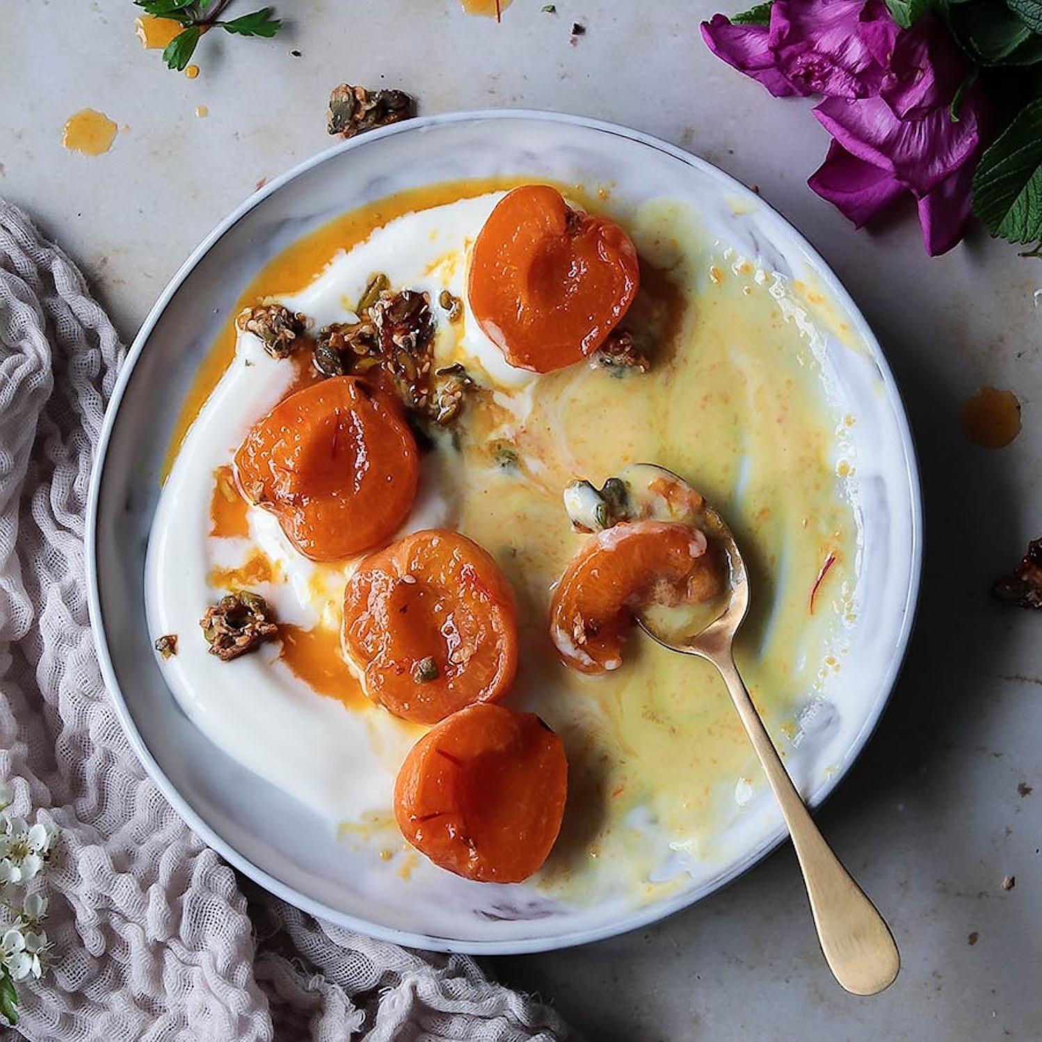  Vibrant apricots, ready to be paired with pistachios