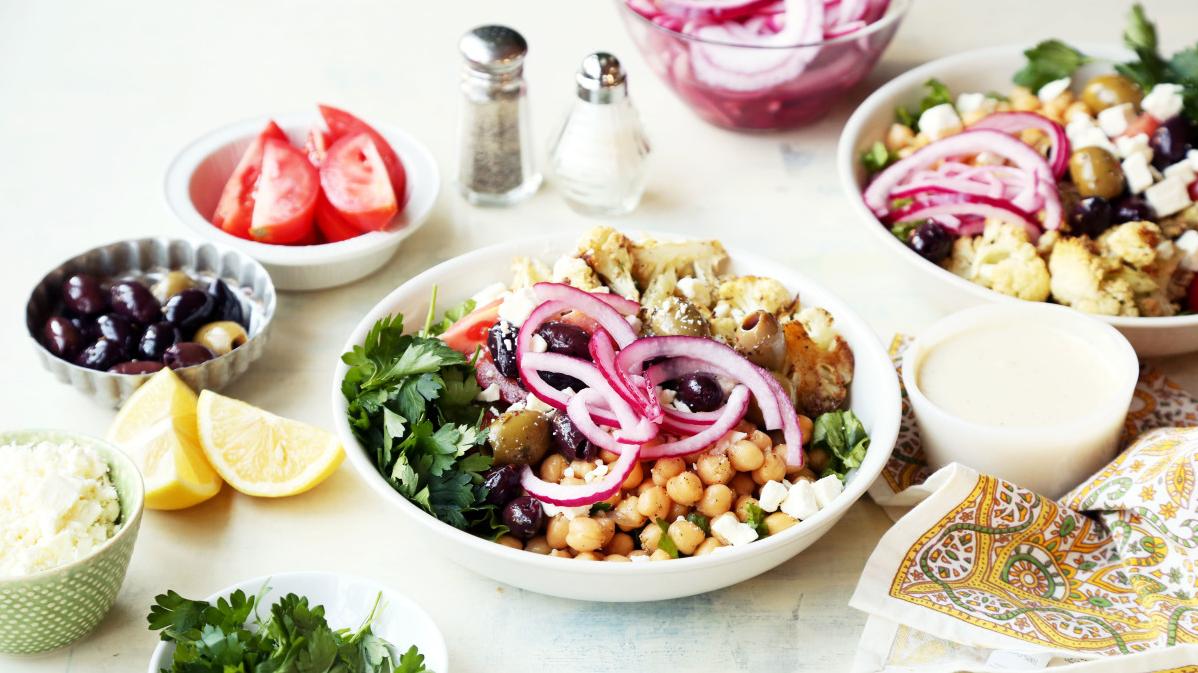  Vibrant colors, flavors, and textures come together in this stunning vegetarian bowl.